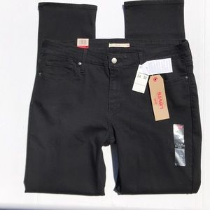 Womens Levi’s 712 Mid Rise Black Jeans 34x32 NWT